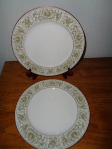 4 SANGO CHINA Savannah 3723 Dinner Plates Japan Green Floral - Picture 1 of 3