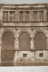 ROUEN RECHNUNGSKAMMER FASSADE GRAVUR FOTO 1910 ARCHITEKTUR FRANKREICH R2447 - Bild 1 von 1