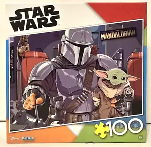 Disney Star Wars The Mandalorian Baby Yoda 100 Piece Jigsaw Puzzle Buffalo New - Picture 1 of 5