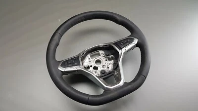 Orig VW Passat 3G B8 Lift Tiguan II T Roc Leder Lenkrad schwarz 2GM419089 - Bild 1 von 4