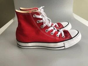 Zapatillas Converse Chuck Taylor All Star de Lona Hi Top Unisex Rojo Talla: Para Mujer’s 7 - Imagen 1 de 15