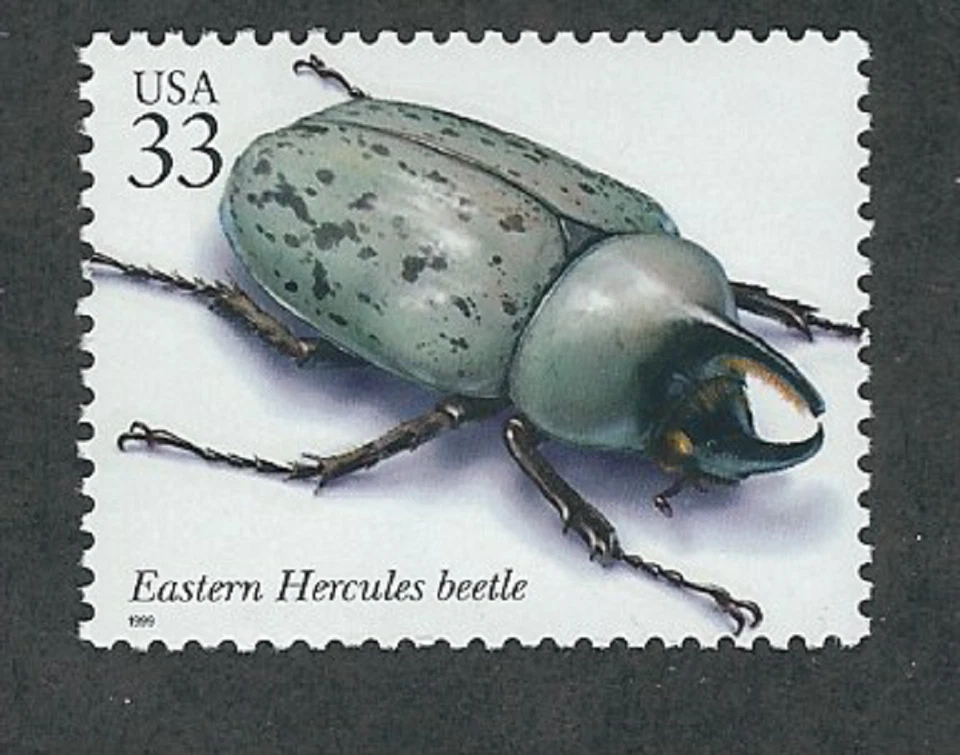 Scott #3351-l...33 Cent...Insects & Spiders... Hercules  Beetle...3 Stamps - Image 1 of 1