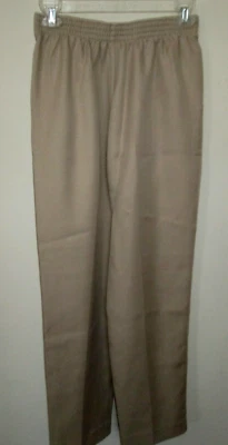 Donnkenny Women Sz 8S Elastic Waist Slacks Pants Beige Career Work 2 Pockets-New - Image 1 of 4