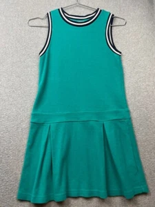 Brooks Brothers Pleated Sleeveless Tennis Dress Green Girls Size L Preppy Green - Picture 1 of 9