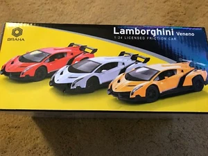 BRAHA FRICTION Lamborghini Veneno 1:24 SCALE Red, White, Yellow - Picture 1 of 16