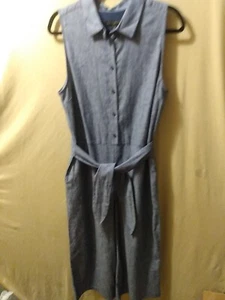 Women's denim Romper Banana Republic brand size 10 New w/o Tags - Picture 1 of 9