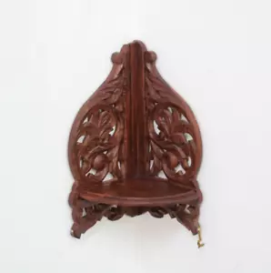 Estante de esquina mesa florero ídolo soporte montado en la pared vintage decoración del hogar regalo - Imagen 1 de 4