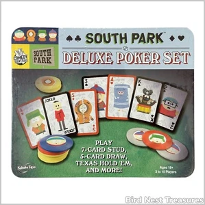 NEW ©2004 SOUTH PARK DELUXE POKER SET in Tin Storage by Sababa Toys, Ages 18+ - Picture 1 of 6