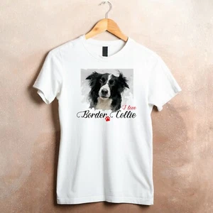 Camiseta Moda Perro Border Collie Perro Love Amor Regalo Sorpresa Top - Bild 1 von 2