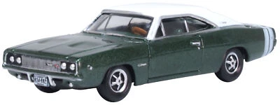 OXFORD DIECAST Oxford 87DC68005 Dodge Charger Racing Green/White 1968 1/87