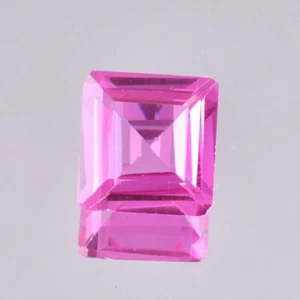 9.80 Ct Natural Royal Pink Ceylon Sapphire Princess Cut Loose Gemstone Certified - Picture 1 of 5