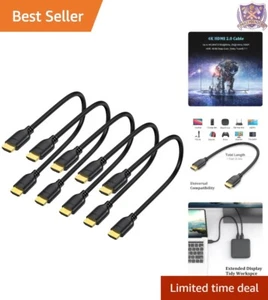 Short HDMI Cable 1FT 5-Pack High Speed 4K 2.0 Cord for Gaming, Home Theater - Picture 1 of 9