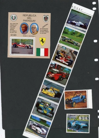 Paraguay 1978 Automobile Racing Scott# 1820-23 Mint NH Specimens Cover