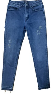 GAP Kids Girls Skinny High Rise Stars Stretch Jeggings Ankle Denim Jeans Size 12 - Picture 1 of 8