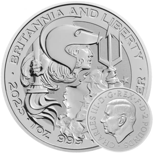 Britannia & Liberty 2025 Silbermünze 1oz Silber Ag 999 Royal Mint Großbritannien - Bild 1 von 5
