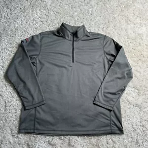 North Face Jacket Mens 2XL XXL Gray Solid Tech Fleece 1/4 Zip Outdoors Adult - Picture 1 of 13