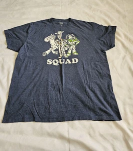 Disney Toy Story Woody Buzz Squad T-Shirt Men 2XL Short Sleeve Graphic Navy Blue - Picture 1 of 5