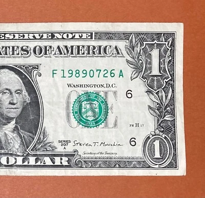 1989 July 26 (F 19890726 A) Birthday Note $1 One Dollar Bill - Image 1 of 3
