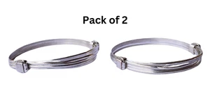 Bracelet African Silver Elephant Hair Unisex Kenya (Pack of 2) - Picture 1 of 5