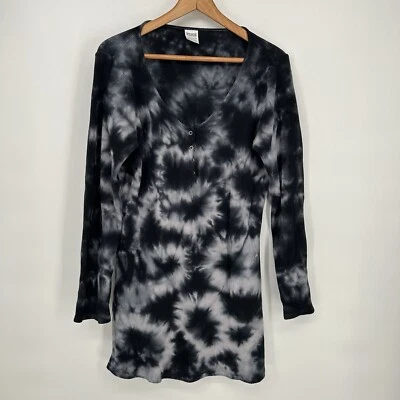 Victorias Secret Dress Womens Extra Large Blue Tie Dye Long Sleeve Thermal Tunic - Image 1 of 4