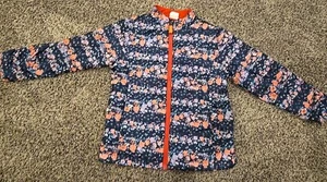 Girls Jacket Size 6/6x Small Floralprint W Blue Background - Picture 1 of 6