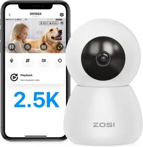 ZOSI 4MP Cámara IP WiFi Interior Bebé con 360° Vigilancia, Detección de Llanto - Imagen 1 de 9