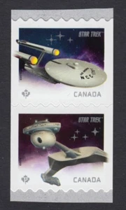 U.S.S. ENTERPRISE, KLINGON D7 = STAR TREK = Coil pair MNH Canada 2016 #2914a - Bild 1 von 1