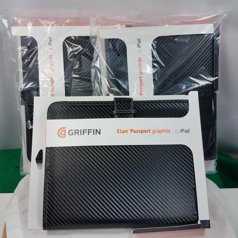 * Lot of 3 Griffin Elan Passport Black BG01606 iPad Folio Padded Case NEW - Image 1 of 1