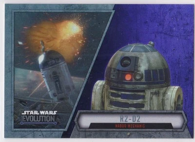 STAR WARS 2016 TOPPS EVOLUTION PURPLE PARALLEL BASE INSERT #75 R2-D2 - Image 1 of 2