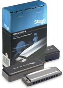 Stagg Blues Harmonica Harp E Major 20 Tones With Plastic Case [EU stock] - Picture 1 of 5