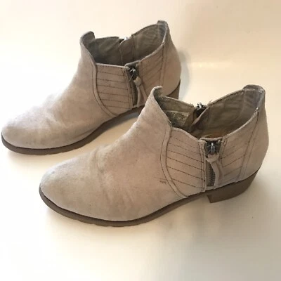 Botín Reef Voyage para mujer talla 7,5 M bajo beige gamuza detallado cremalleras laterales Foto 1 de 4