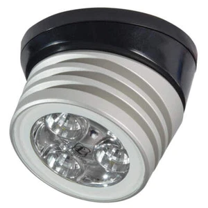 Lumitec Zephyr LED Spreader/Deck Light -Brushed, Black Base - White Non-Dimming - Picture 1 of 3