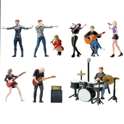 Diorama 1/64 Musician Singer Guitarist Pianist Figure Garage Scene Display Model - Image 1 of 4