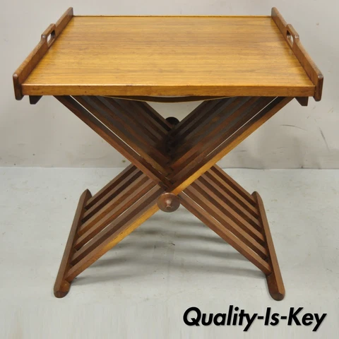 Stewart MacDougall Kipp Stewart Drexel Walnut Folding Campaign Table (A) Cover
