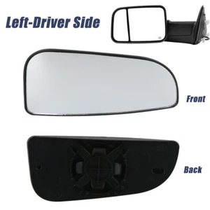 Espejo de remolque espejo observador vidrio lado izquierdo del conductor para Dodge Ram 1500 2500 3500 - Imagen 1 de 12