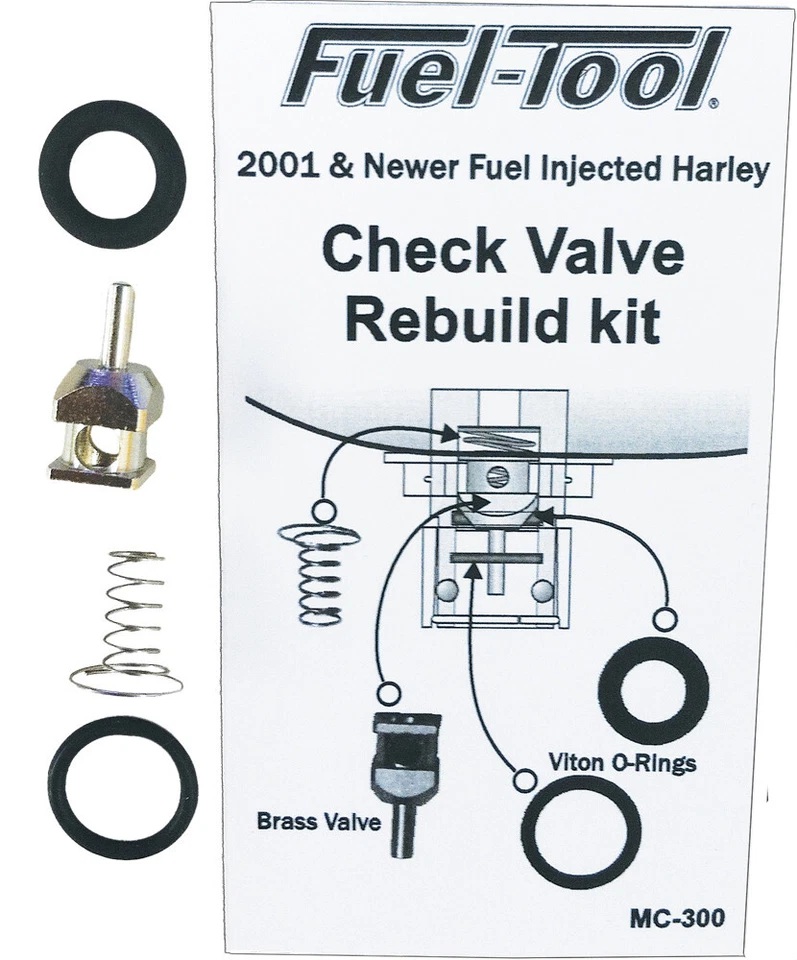 FUEL TOOL 2007-2012 XL1200N Nightster Harley Davidson CHECK VALVE REBUILD KIT MC - Image 1 of 1