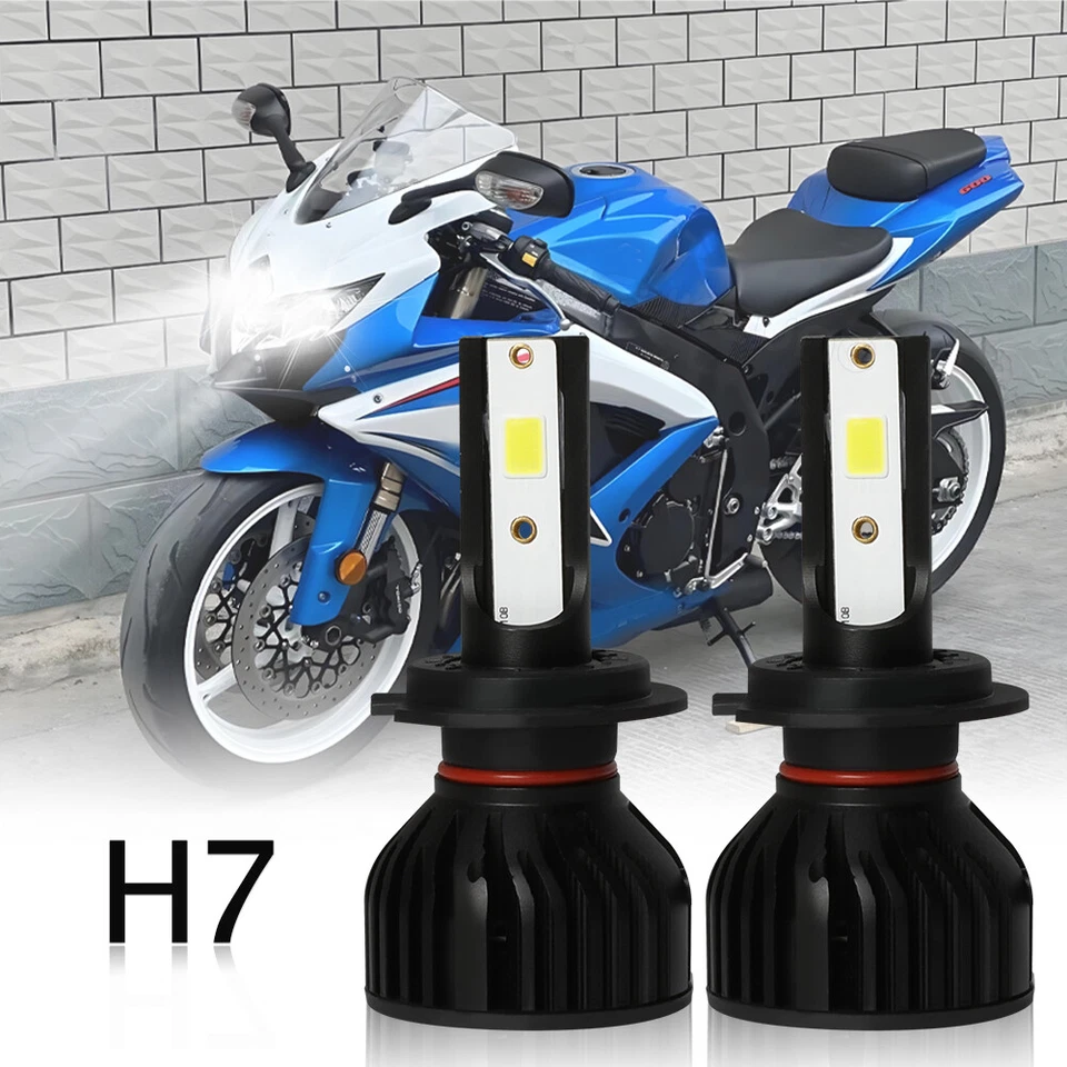 For BMW S1000RR 2009-17 S1000XR 2015-17 H7 Motorcycle LED Headlights Bulbs F10QC - Image 1 of 4