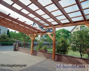 3mm Acrylglas Wellplatten klar glatt Komplettset 3 x 4 Meter Terrassendach neu  - Bild 1 von 7