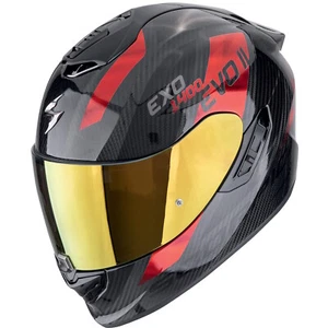 Scorpion Exo-1400 Evo II Carbon Air Platted Integralhelm Schwarz / Rot - Bild 1 von 6