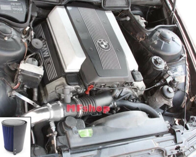 Воздухозаборник HS Tall черный синий фильтр для 93-01 BMW 740 740i 740iL M60 M62 E38 - Изображение 1 из 4