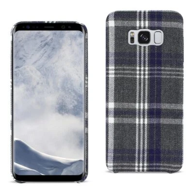 Funda de tela a cuadros Reiko Samsung Galaxy S8 Edge en negro Foto 1 de 4