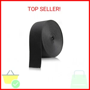 1,5 Zoll breit 10 Meter schwarz Nylon Gurtband, Polypropylenriemen für Taschen,  - Bild 1 von 2