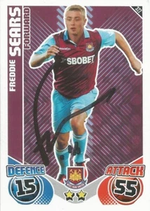 FREDDIE SEARS SIGNED WEST HAM 2010/2011 MATCH ATTAX TRADING CARD+COA - Picture 1 of 1