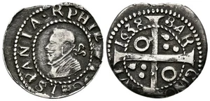 FELIPE IV. 1 Croat. 1638. Barcelona. Cal-980; Cru.C.G. 4414i. Ar. 2,94g. MBC+. - Imagen 1 de 1