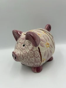 TEMP-TATIONS Pink Pig by Tara Old World Salt Cellar Canister with Lid Cranberry - Picture 1 of 16