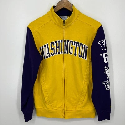 Champion Washington Huskies Sudadera Cremallera Completa Para Hombre Talla S Amarilla NCAA Foto 1 de 4