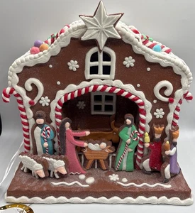 NUEVO CON ETIQUETAS Belén Kurt Adler 12’’ X 11” Navidad Iluminado Casa de Pan de Jengibre - Imagen 1 de 21