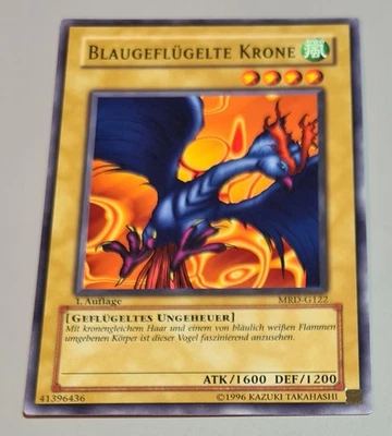 Yu Gi Oh Blaugeflügelte Krone # MRD-G122 1.AUFLAGE Metal Raiders DE N-Mint-Mint - Bild 1 von 3