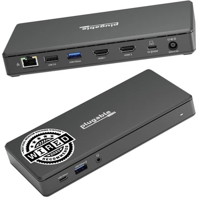 Estación de Acoplamiento USB-C Dual 4K 60Hz HDMI, 65W Carga, Gigabit Ethernet, 1x U... Foto 1 de 4
