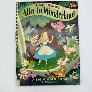 Vintage 1950s Big Golden Book Lot (4) Walt Disney's Alice in Wonderland, Bambi + - Picture 1 of 22